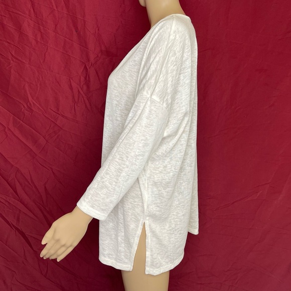 Attention Soft and Cozy V-Neck ¾ Drop Sleeve Light Knit Oversized Blouse XL - Picture 2 of 4